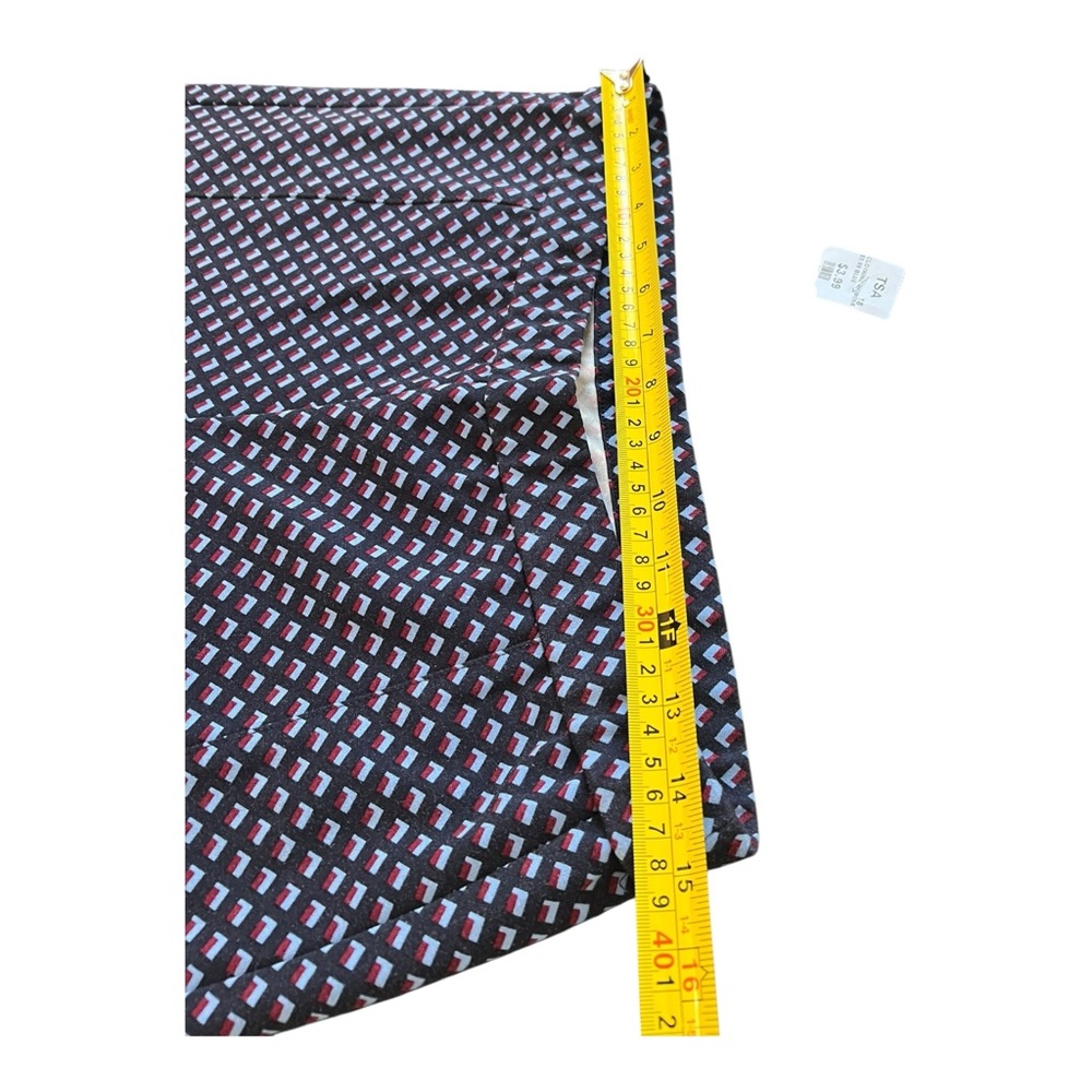 Tory Burch Sport Blue Patterned stitch front seam Straight Leg Pants Size Large - Picture 4 of 10